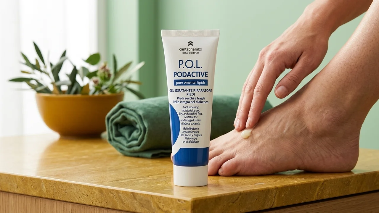 Routine serale piedi screpolati con crema urea e calzini in cotone