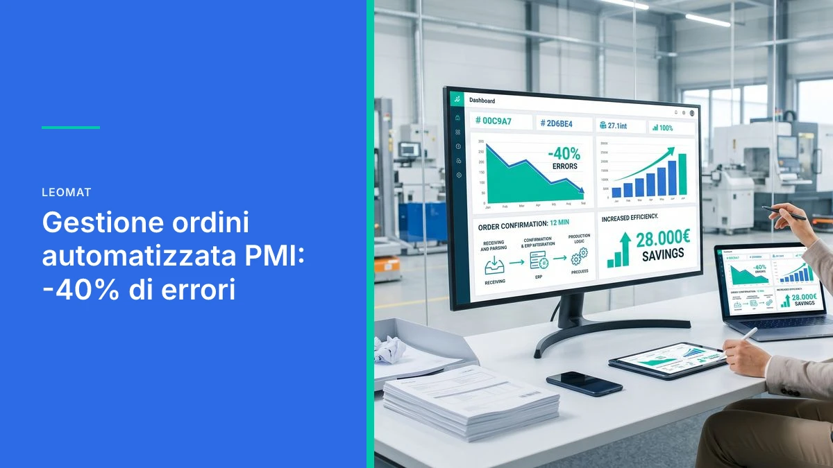 Gestione ordini automatizzata PMI: -40% di errori