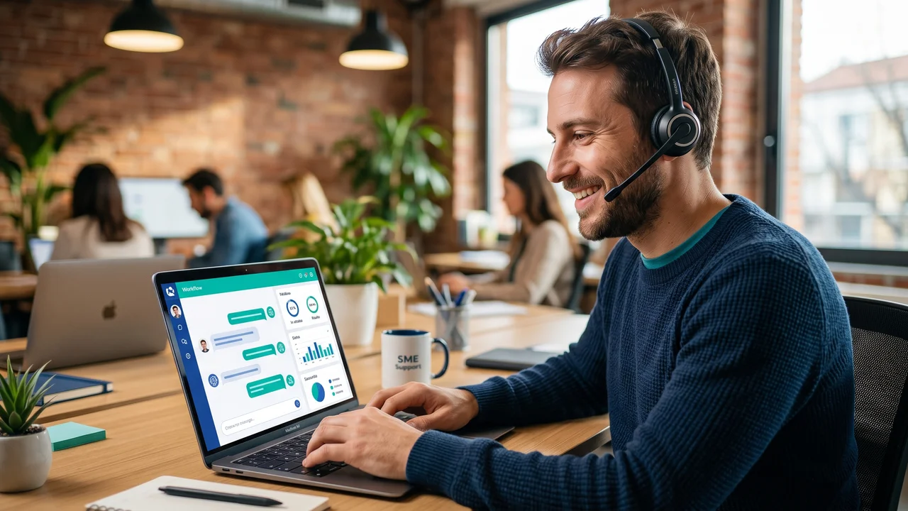 Schema di integrazione tra chatbot AI, CRM e gestionale aziendale per una PMI italiana