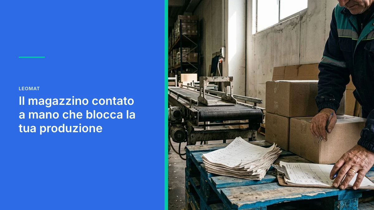 Il magazzino contato a mano che blocca la tua produzione