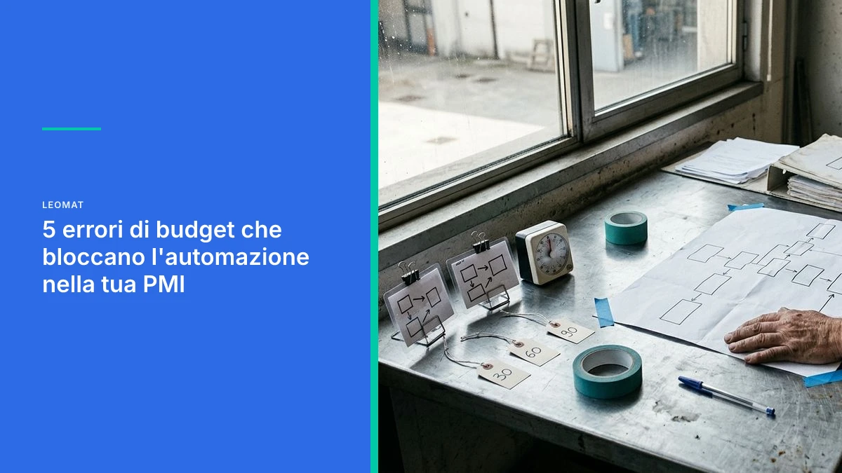 5 errori di budget che bloccano l'automazione nella tua PMI