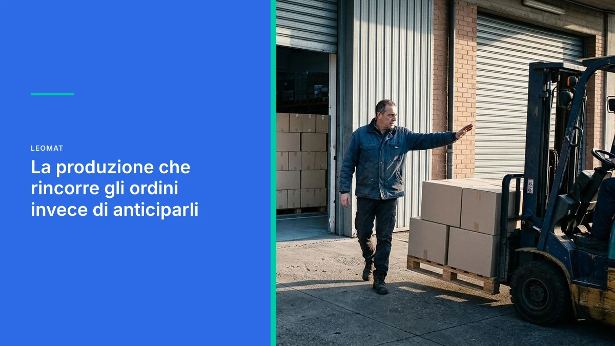 La produzione che rincorre gli ordini invece di anticiparli