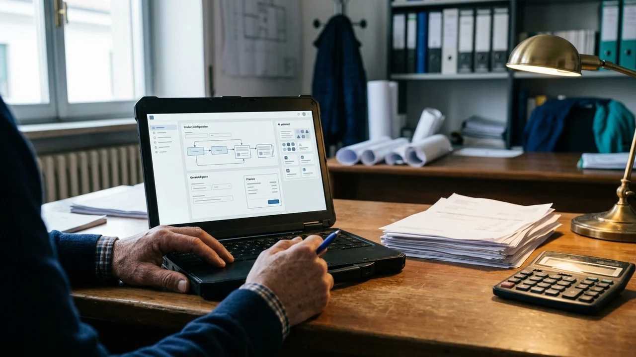 Automazione AI che genera preventivo commerciale in pochi click per PMI
