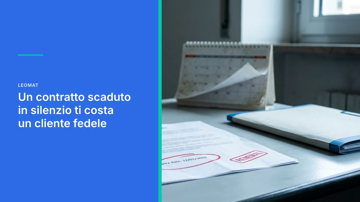 Un contratto scaduto in silenzio ti costa un cliente fedele