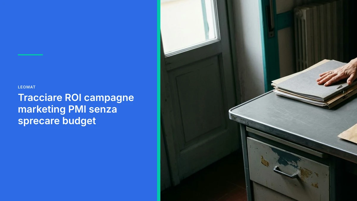 Tracciare il ROI delle campagne marketing in una PMI senza sprecare budget