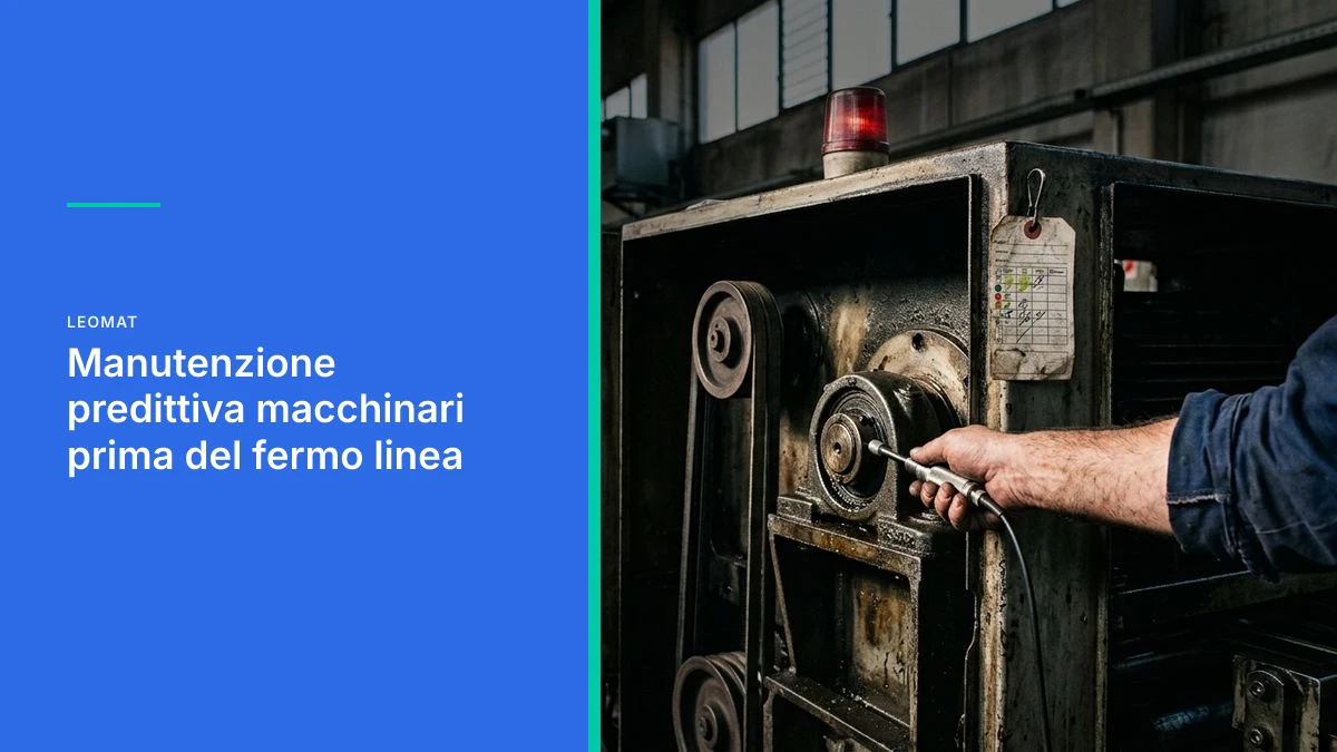 Manutenzione predittiva dei macchinari prima del fermo linea
