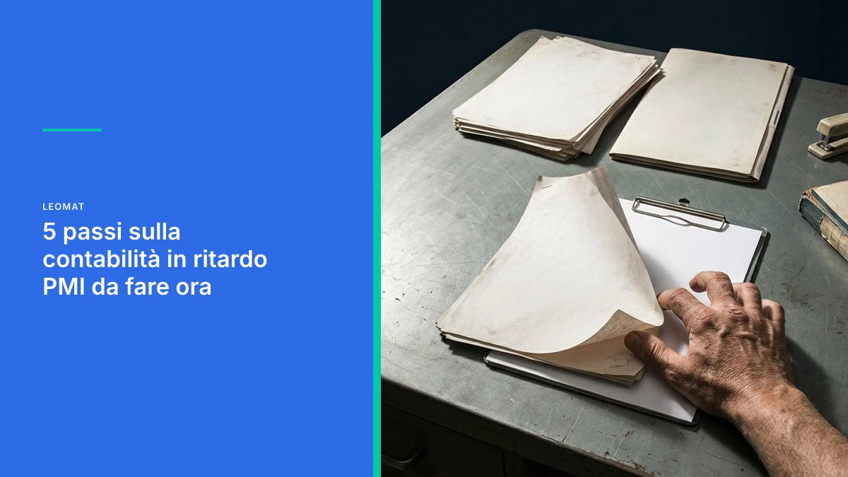 5 passi da fare ora sulla contabilità in ritardo nella PMI