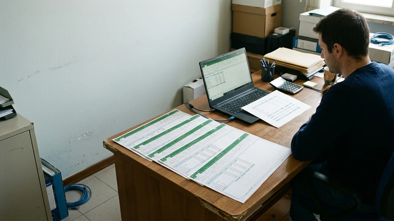 Flusso di automazione dati mensili Excel da più origini a un rendiconto unico
