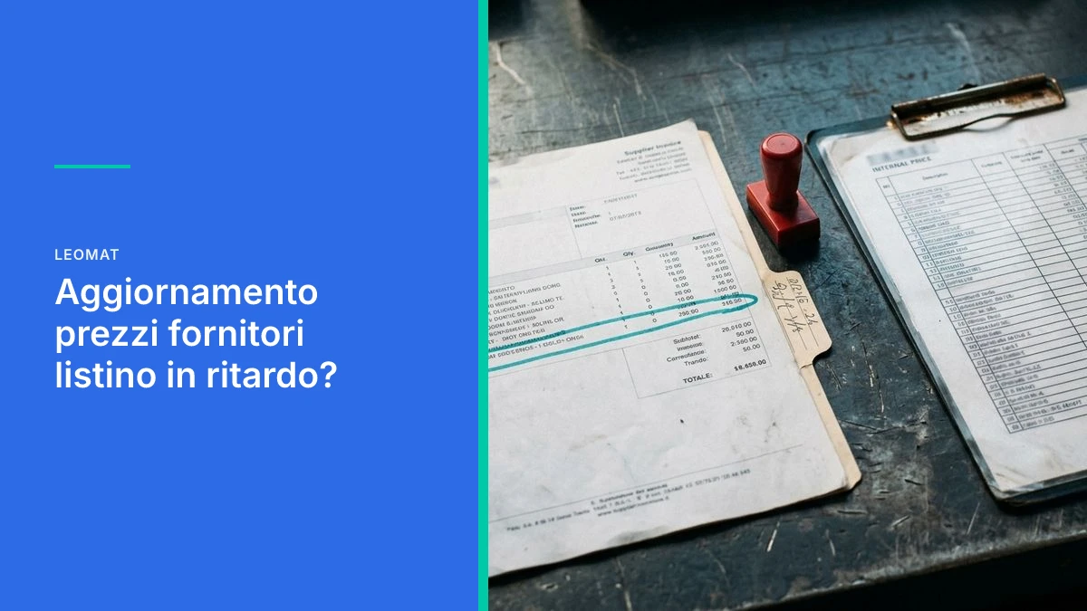 Listino in ritardo sui prezzi dei fornitori?