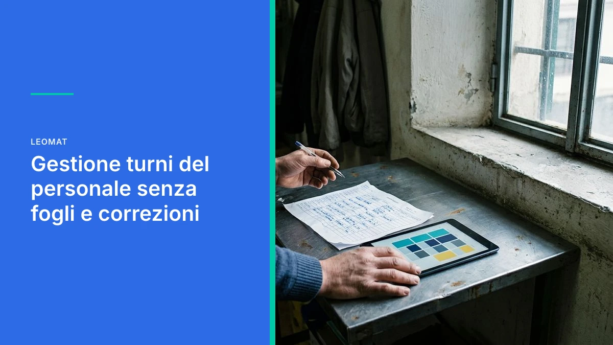 Gestione turni del personale senza fogli e correzioni