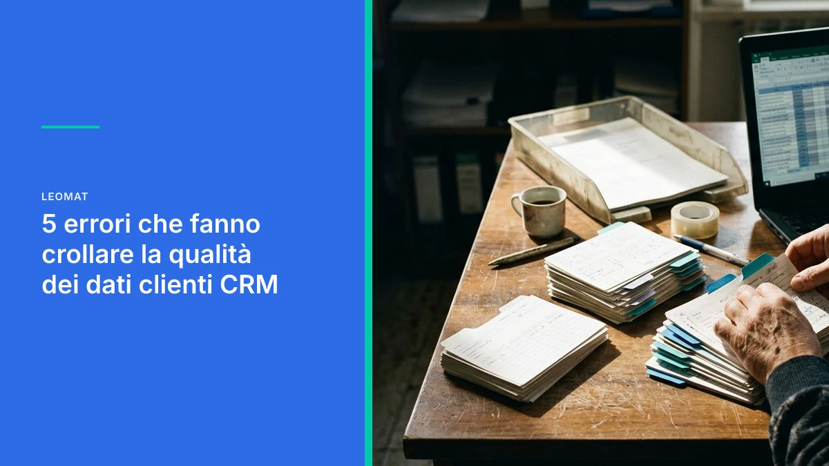 5 errori che fanno crollare la qualità dei dati clienti nel CRM