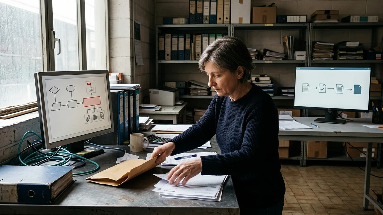 Flusso di archiviazione automatica dei documenti commerciali in una PMI