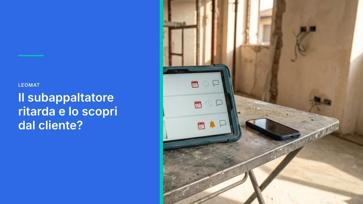 Il subappaltatore ritarda e lo scopri dal cliente?