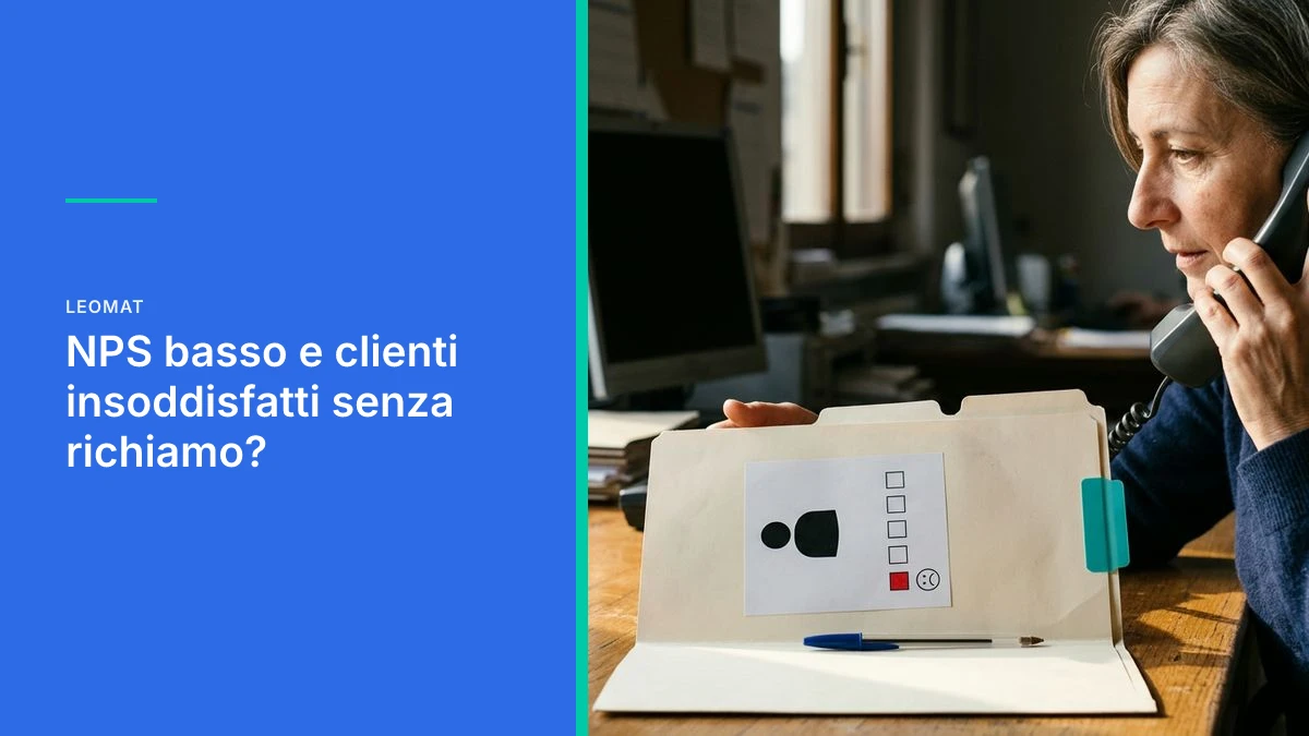 NPS basso e clienti insoddisfatti senza richiamo?